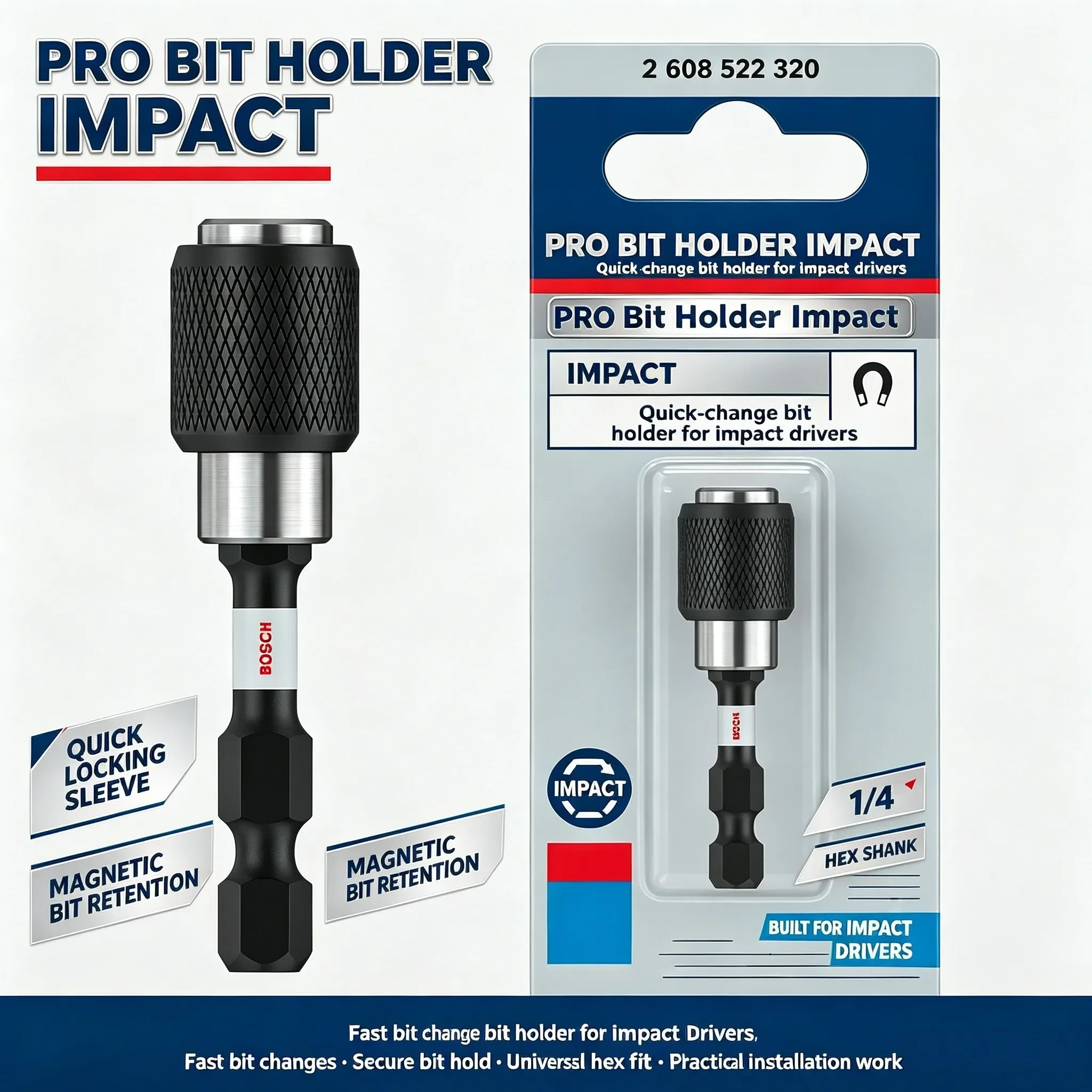 Power Tools Holder - BOSCH 2608522320 PRO bitshouder met snelwisselsysteem