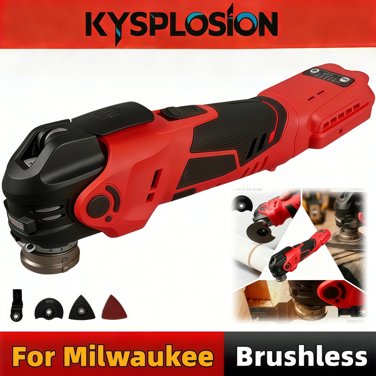 Oscillating Multi Tool - 5-versnellings borstelloze draadloze oscillerende multitool elektrische