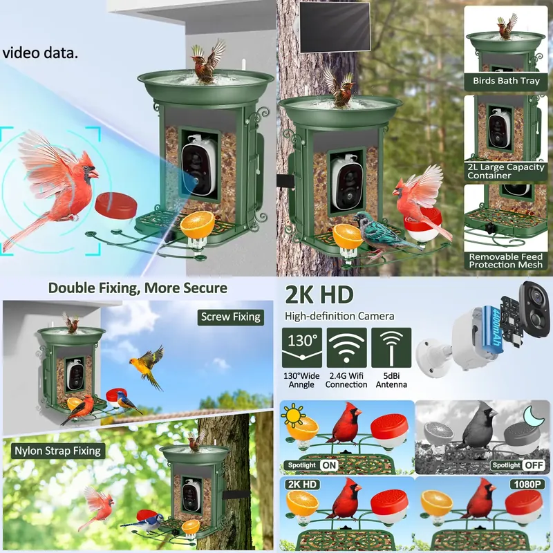 Power Tools Ai - Slimme vogelvoeder op zonne-energie met AI-camera,