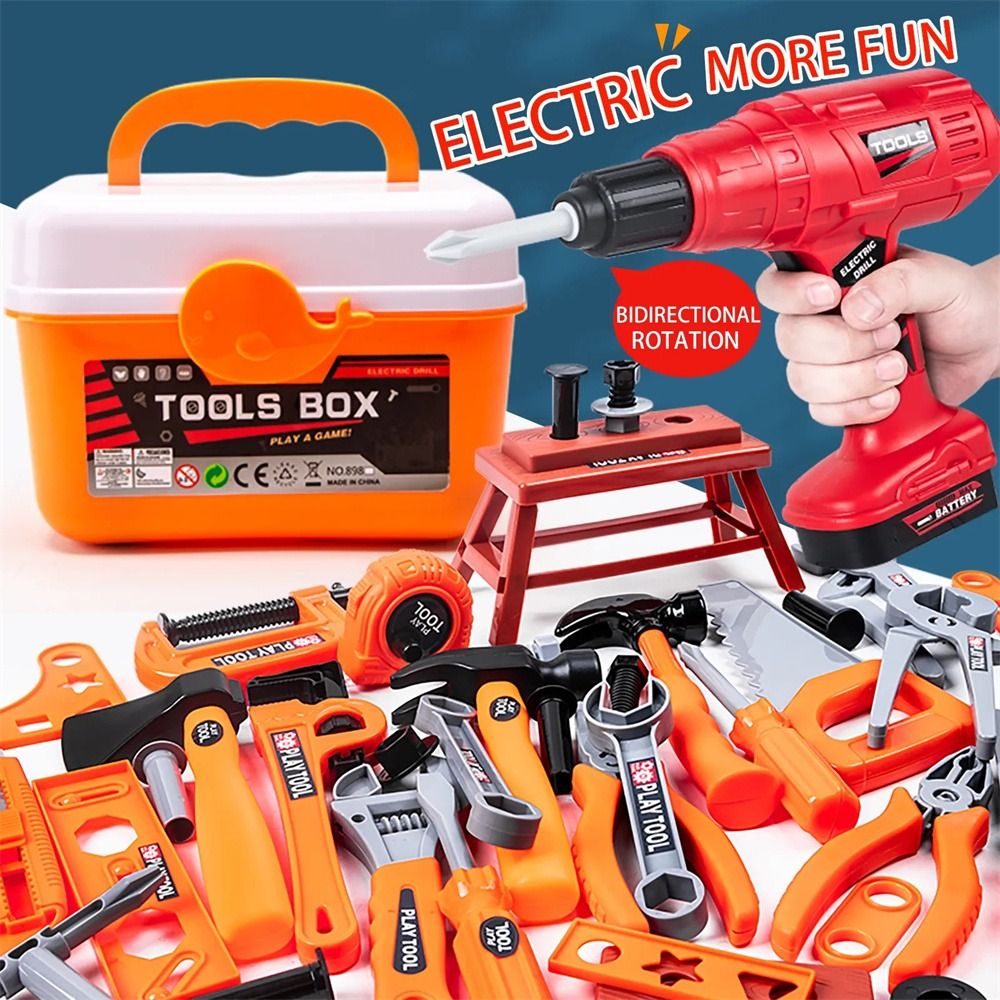 Power Tools And Engineering - Elektrische speelgoedboormachine Reparatiegereedschap Speelgoed Elektrische constructie