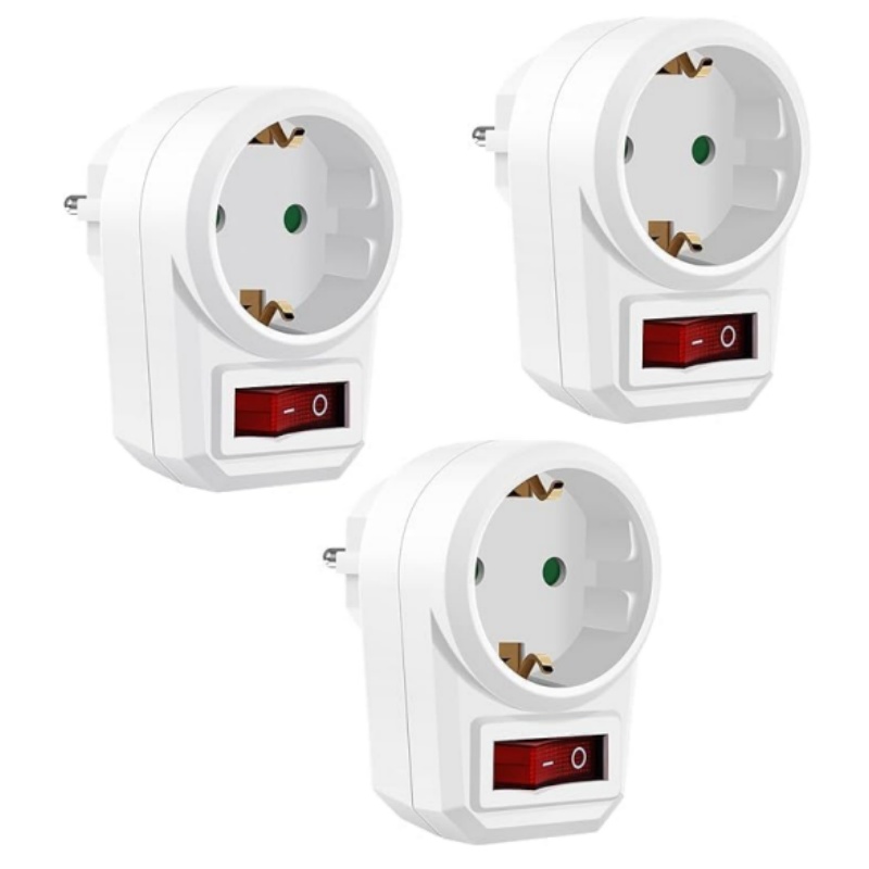 Power Tools Extension - 3PCS EU Socket Adapter Met Schakelaar