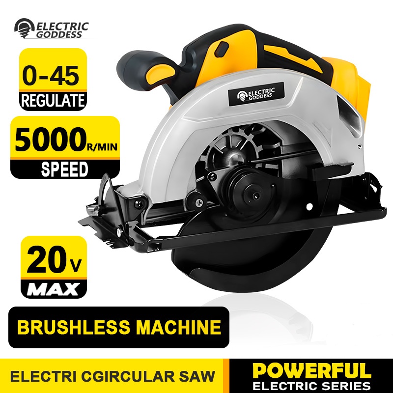 Circular Saw Cordless - 7-inch draadloze cirkelzaag 5000 tpm borstelloze