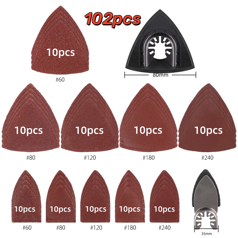 Oscillating Multi Tool - Oscillerende gereedschapsset met schuurpads, 1 stuk