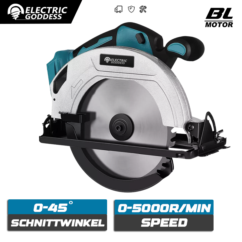 Circular Saw Cordless - 5/7 Inch Borstelloze Elektrische Cirkelzaag 45