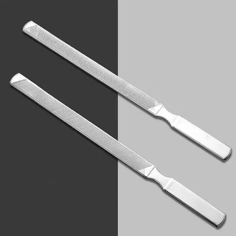 Combo Power Tools - 2-pack professionele roestvrijstalen dubbelzijdige nagelvijlen voor