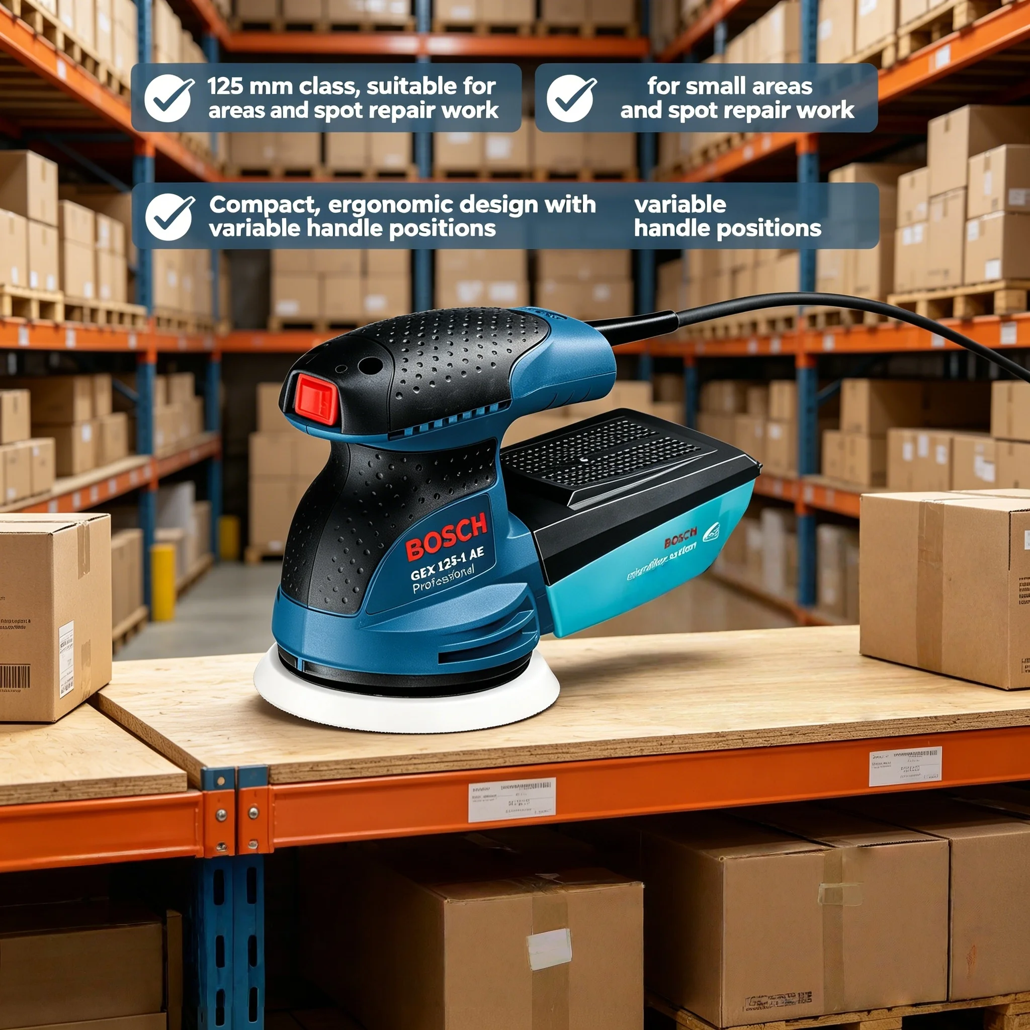 BOSCH GEX 125-1AE 220V Excentr - Power Tools Sander recensie en prijs