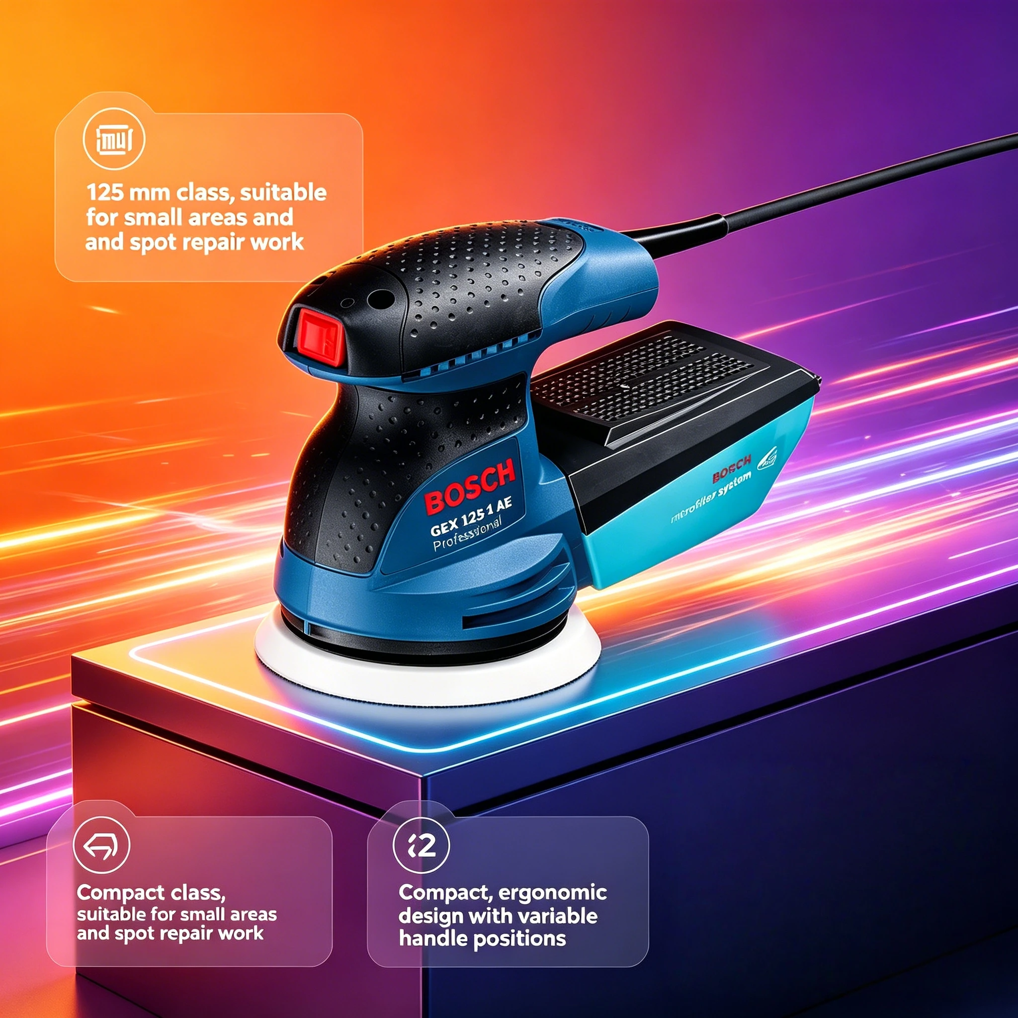 BOSCH GEX 125-1AE 220V Excentr - Power Tools Sander recensie en prijs