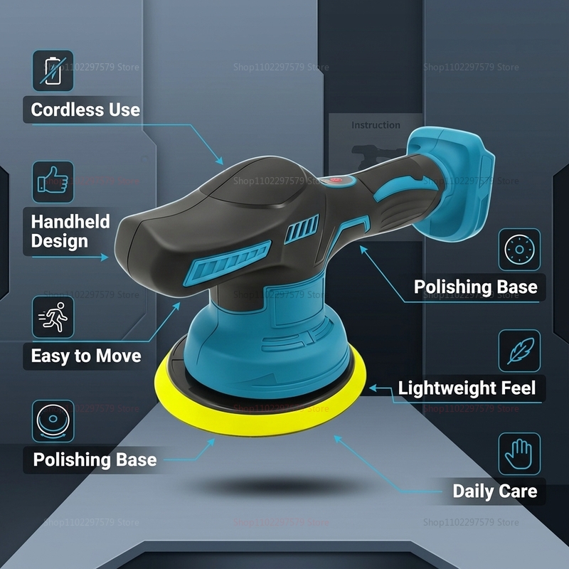 Draadloze 18V Autopolijstmachi - Power Tools Sander recensie en prijs