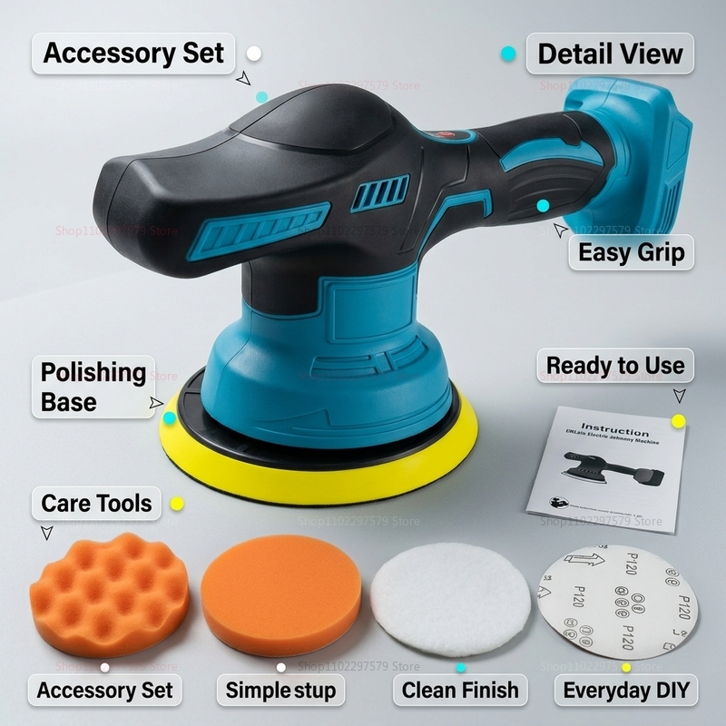 Draadloze 18V Autopolijstmachi - Power Tools Sander recensie en prijs