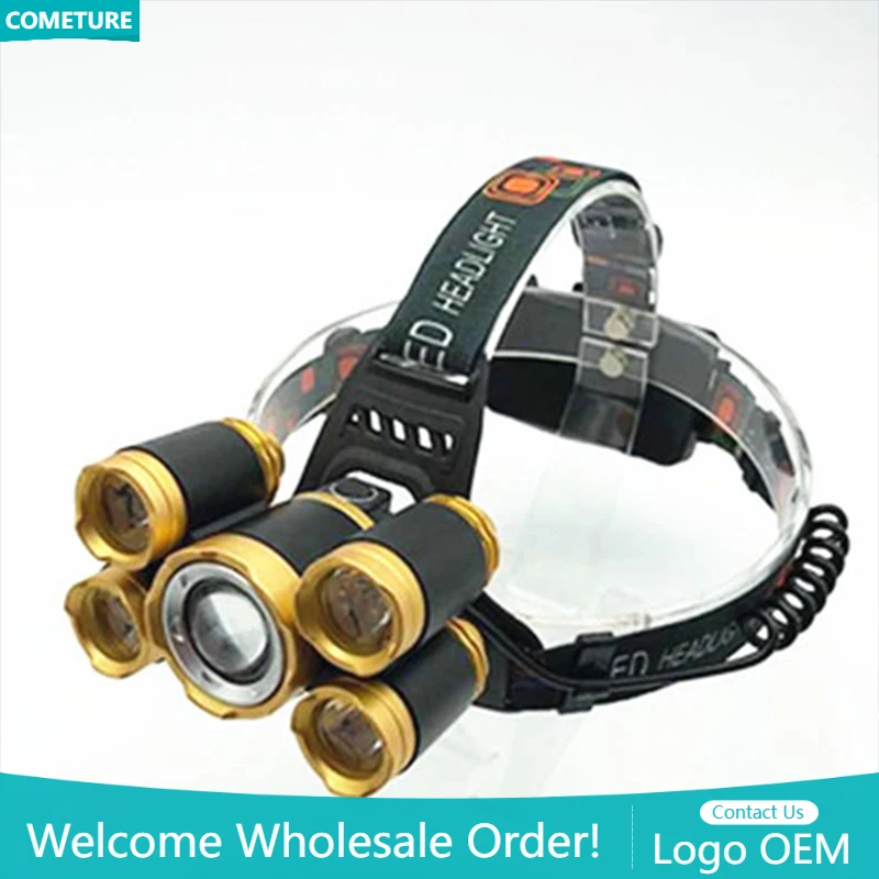 5LED T6 Hoofdlamp Zoom Zaklamp - Power Tools Zoom recensie en prijs