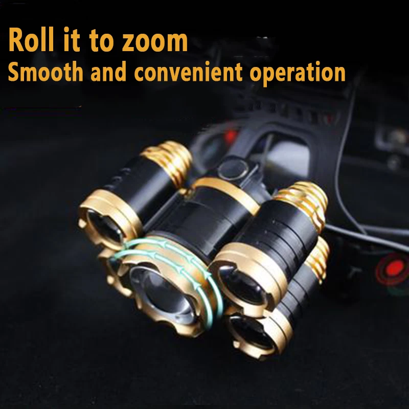 5LED T6 Hoofdlamp Zoom Zaklamp - Power Tools Zoom recensie en prijs