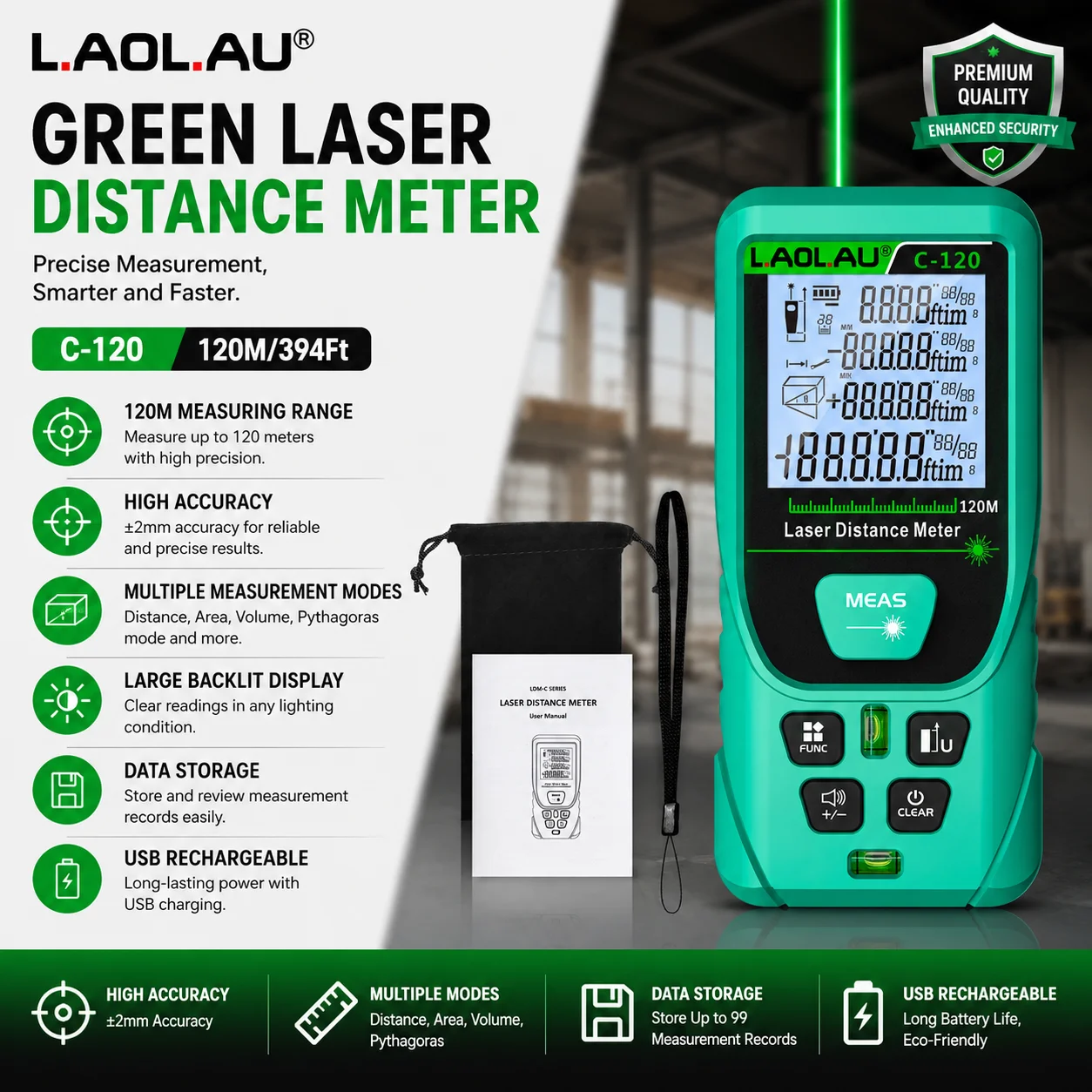 LAOLAU Digitale laserafstandsm - Power Tools That Are Green recensie en prijs
