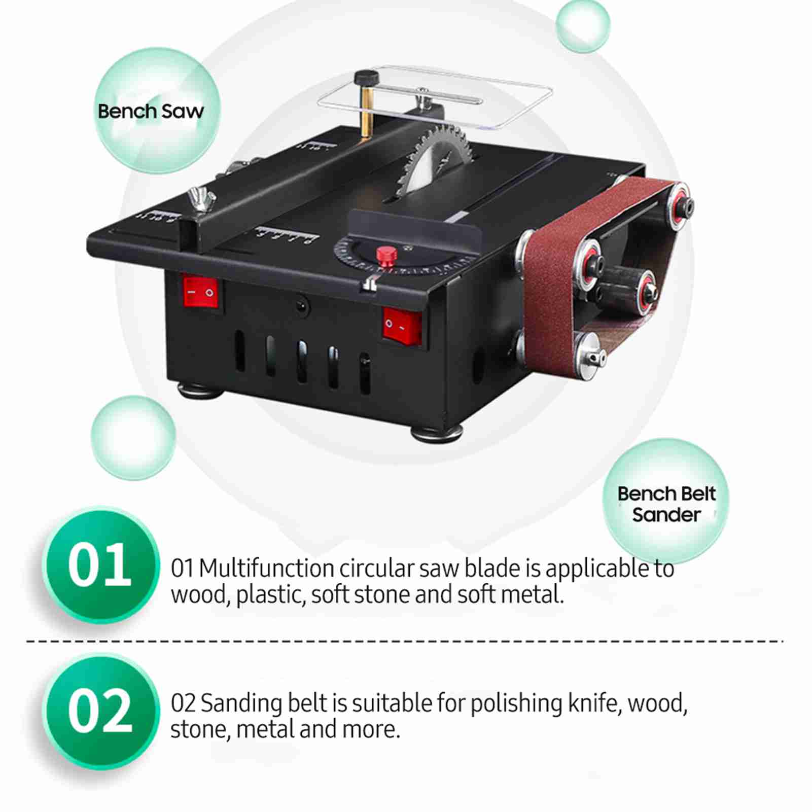 200W mini-banksag en bandschuu - Circular Saw Cordless recensie en prijs