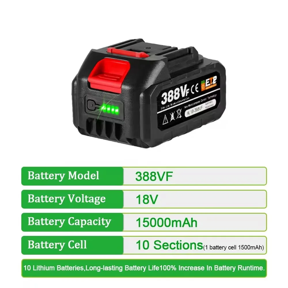18V 388VF Batterij 22500mAh 15 - Power Tools Universal Battery recensie en prijs