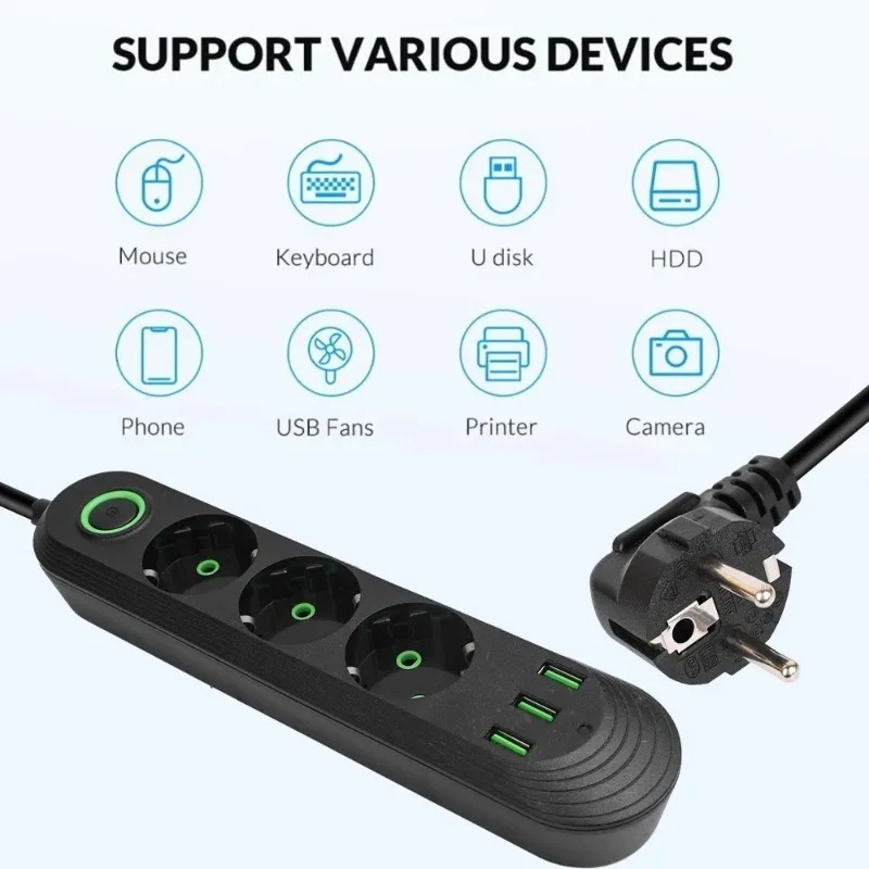 EU-stekker AC-stopcontact met  - Power Tools Extension recensie en prijs