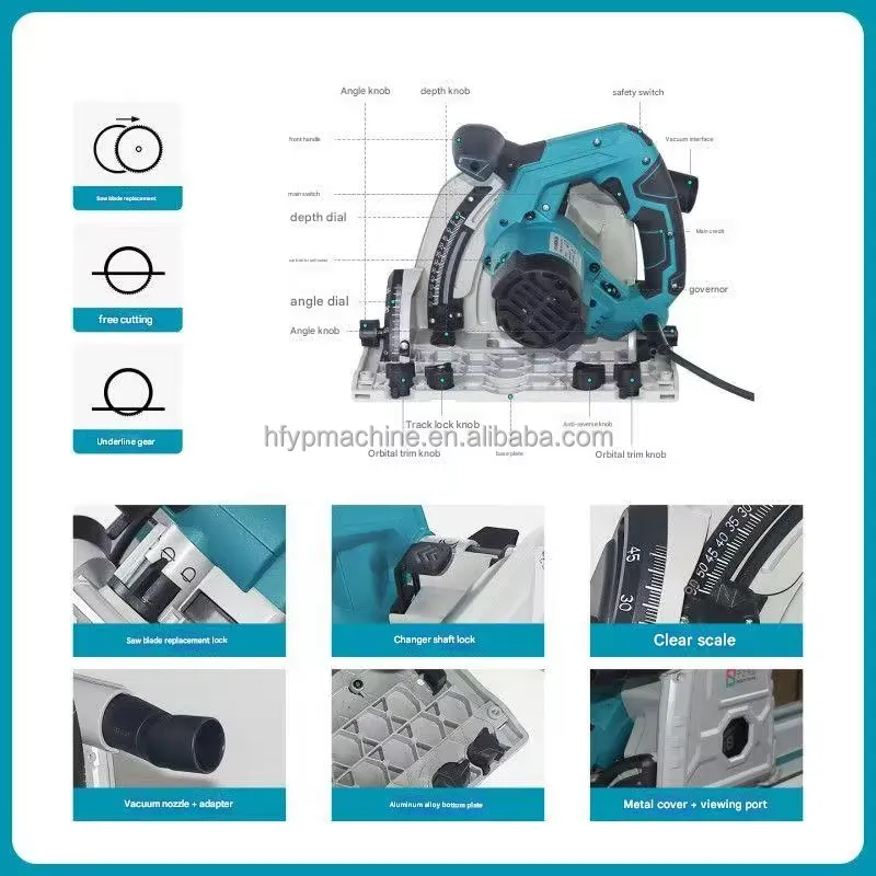 1400W Accu-dompelzaag met gele - Circular Saw Cordless recensie en prijs