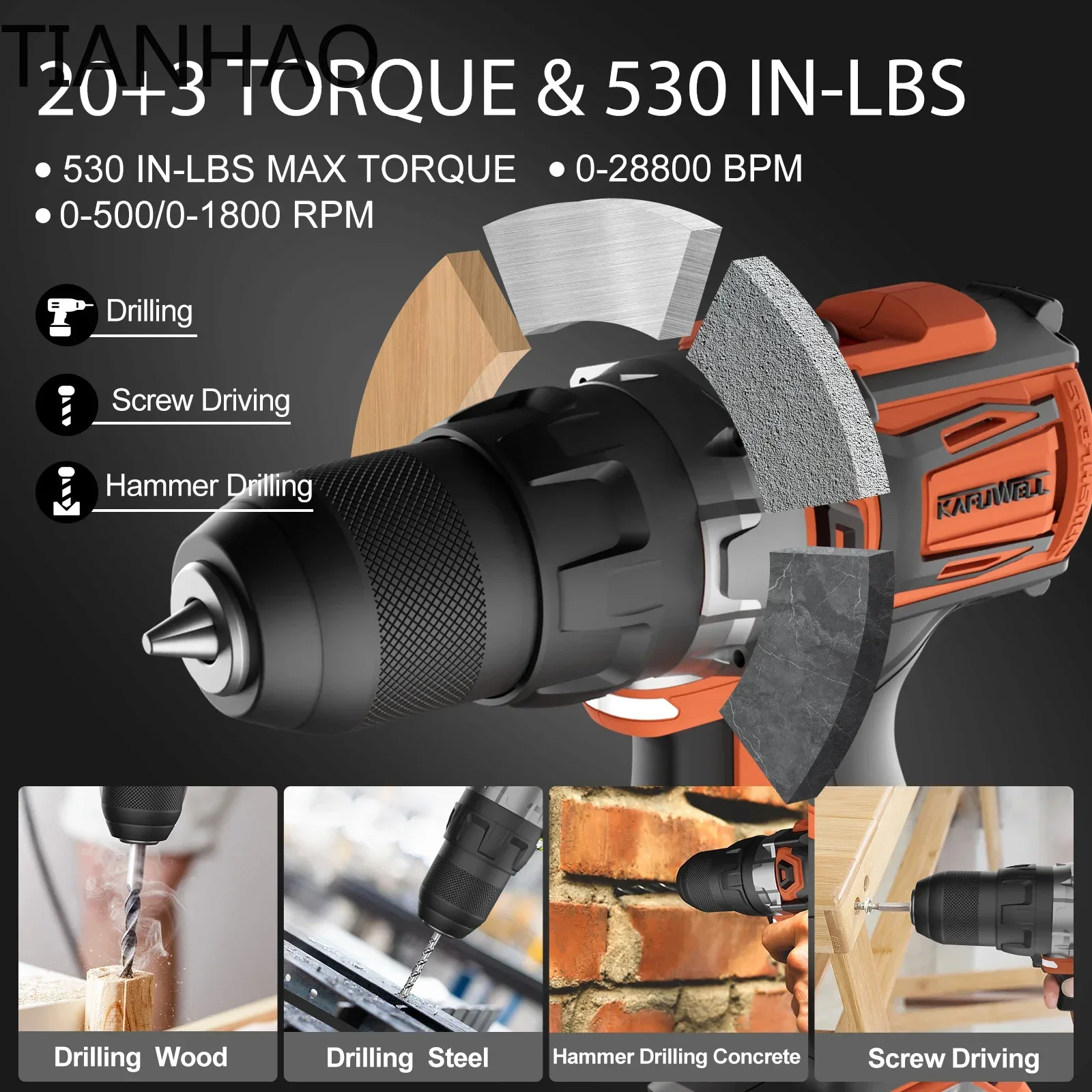KAFUWELL PA4500 72H 20V Accu-s - Combo Power Tools recensie en prijs