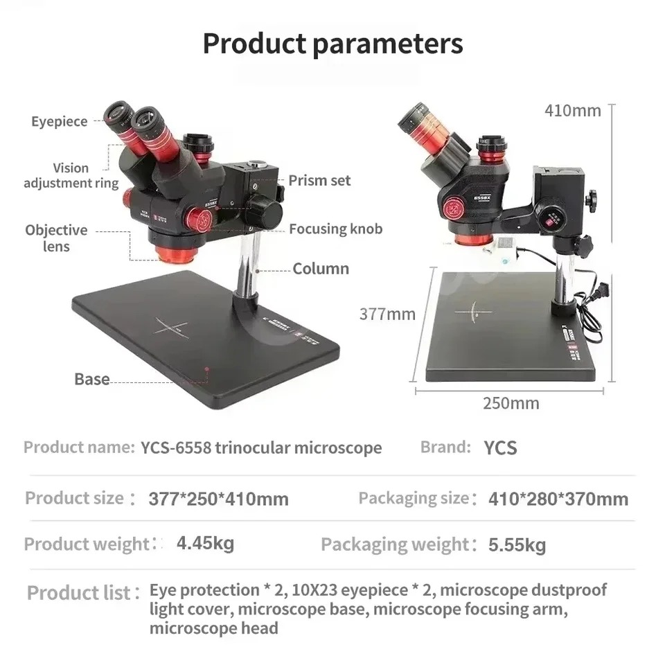 YCS 6558X Trinoculaire Microsc - Power Tools Zoom recensie en prijs