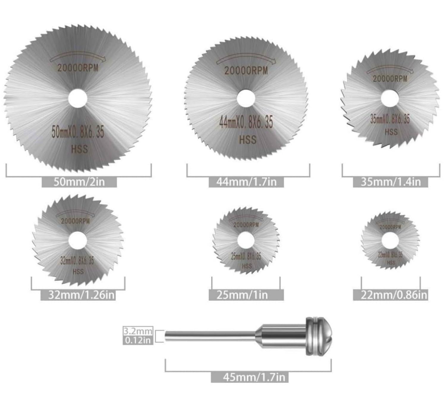 7 stuks hogesnelheidsstaal cir - Circular Saw Cordless recensie en prijs