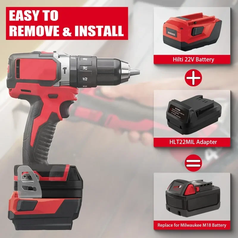 Batterij Adapter voor Milwauke - Power Tools Hilti recensie en prijs