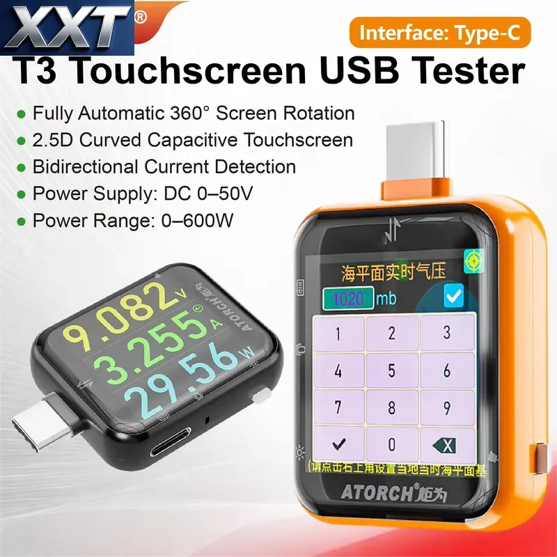 XXT T3 USB-C Powermeter Tester - Power Tools Types recensie en prijs