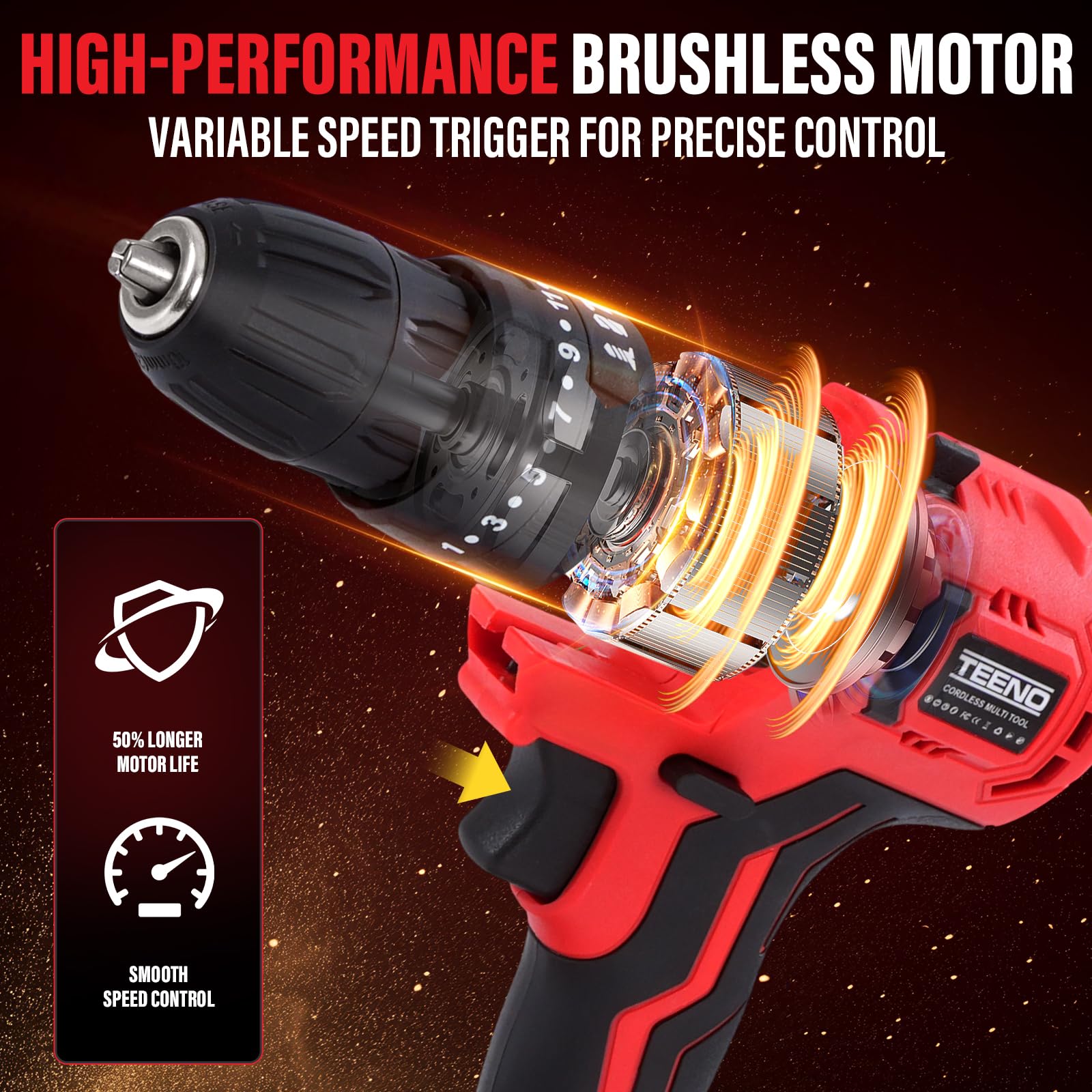 TEENO set met 6-in-1 accugeree - Combo Power Tools recensie en prijs